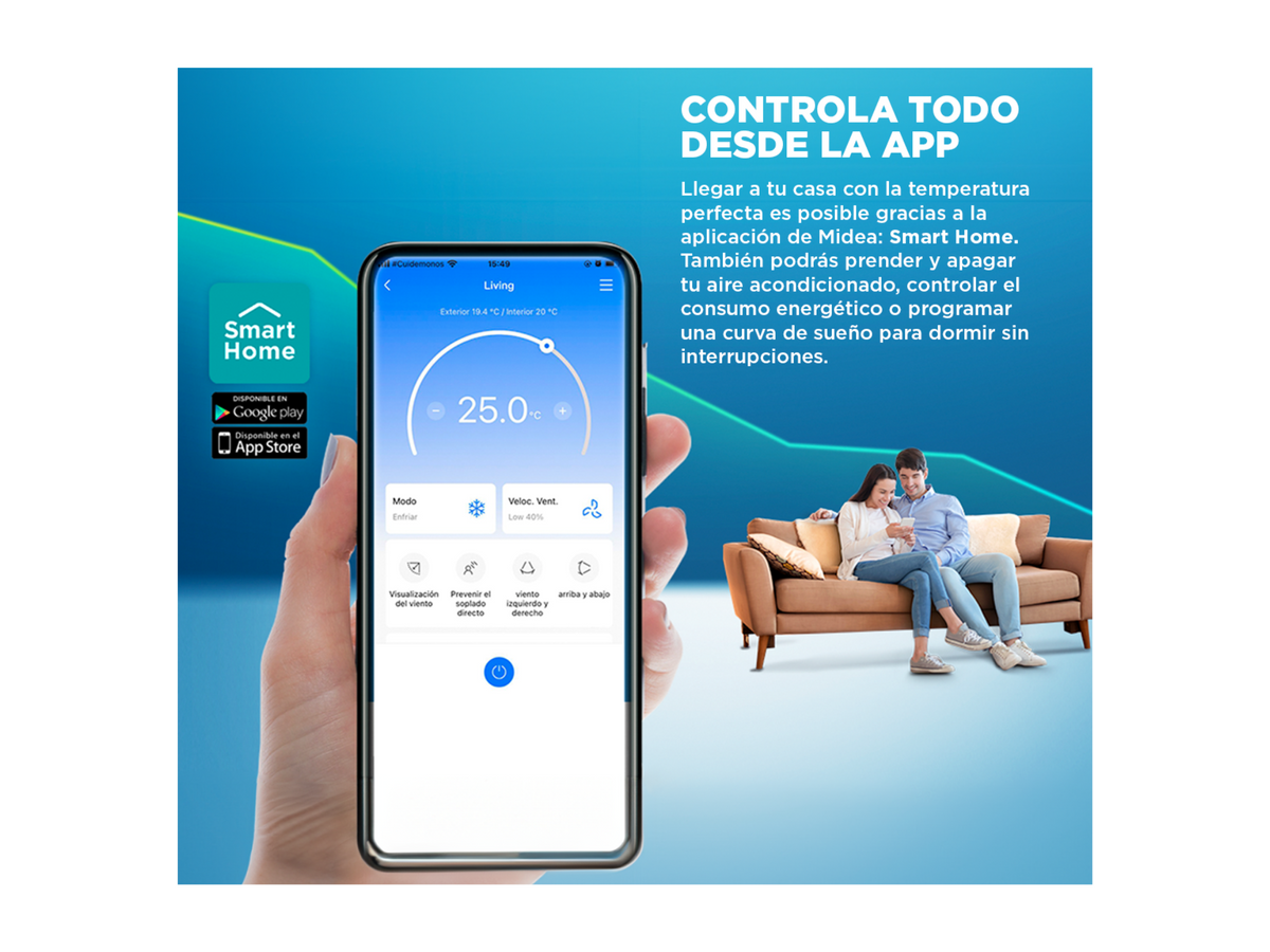 Aire Acondicionado Split Muro Inverter Midea Xtreme Dura