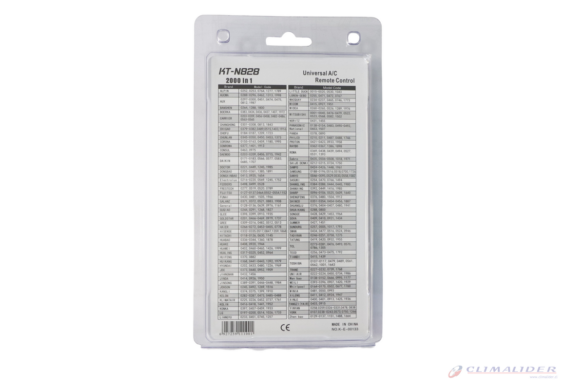 CONTROL UNIVERSAL KT-N828